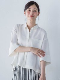 LAUTREAMONT/ロートレアモン LAUTREAMONT エアブリーズクロップドシャツ≪洗濯機で洗える≫/508278444