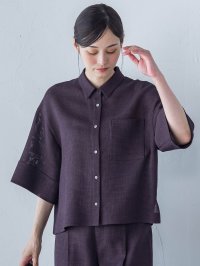 LAUTREAMONT/ロートレアモン LAUTREAMONT エアブリーズクロップドシャツ≪洗濯機で洗える≫/508278444