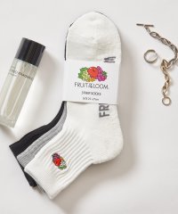 FRUIT OF THE LOOM/フルーツオブザルーム FRUIT OF THE LOOM 底パイル刺繍 リブクルーソックス3足セット 16156500/508278475