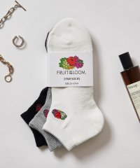FRUIT OF THE LOOM/フルーツオブザルーム FRUIT OF THE LOOM 底パイル刺繍 くるぶし丈ショートソックス3足セット 16156400/508278478