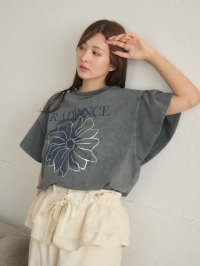 RETRO GIRL/レトロガール RETRO GIRL 花プリント袖フリルTEE/508278615