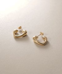 COCOSHNIK /K10中空ラウンデッドシェイプフープ スタッドピアス/508278731