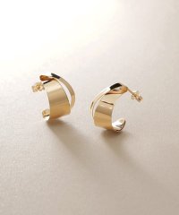 COCOSHNIK /K10フォールディングプレート スタッドピアス/508278733