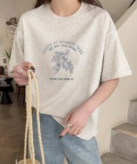 LOWO/ロワ LOWO 綿混プリントTシャツ カットソー/508278858