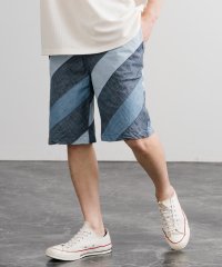 Rocky Monroe/ロッキーモンロー Rocky Monroe ショートパンツ ハーフパンツ デニム メンズ レディース パッチワーク 短パン ショーツ ひざ丈 イージー KRIF/508279028
