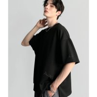 Classical Elf/クラシカルエルフ Classical Elf 「生地に沼。」ラインストーンロゴ使いドルマンオーバーサイズTシャツ/508279109
