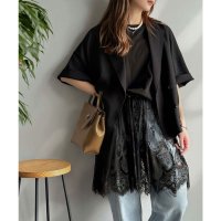 Classical Elf/クラシカルエルフ Classical Elf 《JaVaジャバコラボ》1枚で旬な着こなし♪レースコンビチュニックTシャツワンピース/508279116