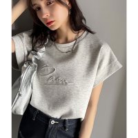 Classical Elf/クラシカルエルフ Classical Elf 《JaVaジャバコラボ》上品な大人の抜け感。フロントPAEANエンボス加工半袖Tシャツ（ロゴ）/508279118