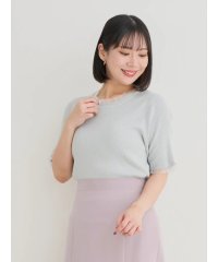Re-J＆SUPURE/【接触冷感】シアーフリルリネンライクニットトップス（無地・ボーダー柄）/508279159