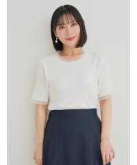 Re-J＆SUPURE/【接触冷感】シアーフリルリネンライクニットトップス（無地・ボーダー柄）/508279159
