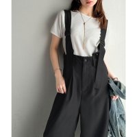 Classical Elf/クラシカルエルフ Classical Elf 《sayo×クラシカルエルフコラボ》旬顔の太ベルト。タック入りハイウエストツイルサロペット/508279244