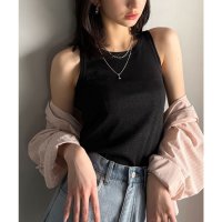 Classical Elf/クラシカルエルフ Classical Elf 大人お洒落はさりげなくきらめくラメ◎ラメ入りアメスリテレコタンクトップ/508279251