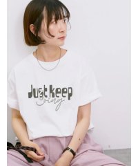 Samansa Mos2 blue/【接触冷感】ロゴプリントTシャツ/508279264