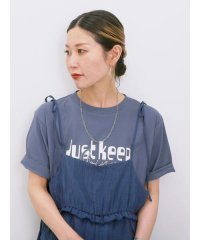 Samansa Mos2 blue/【接触冷感】ロゴプリントTシャツ/508279264