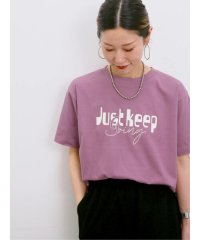 Samansa Mos2 blue/【接触冷感】ロゴプリントTシャツ/508279264