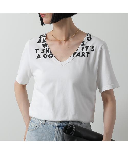 MM6 Tシャツ S62GD0203 M20108 半袖 Vネック MM6 Maison Margiela エムエムシックス メゾンマルジェラ SS25 T