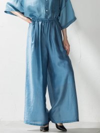 la.f.../ラ エフ la.f… ”風と歩く、大人のシアー”デニムワイドパンツ≪洗濯機で洗える≫/508279479