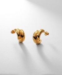 COCOSHNIK ONHITSCH/シルバー スモールフープ チャビーローテイテッドピアス GP/508279505