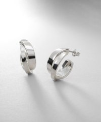 COCOSHNIK ONHITSCH/シルバー フラットオーバルクロスピアス/508279508