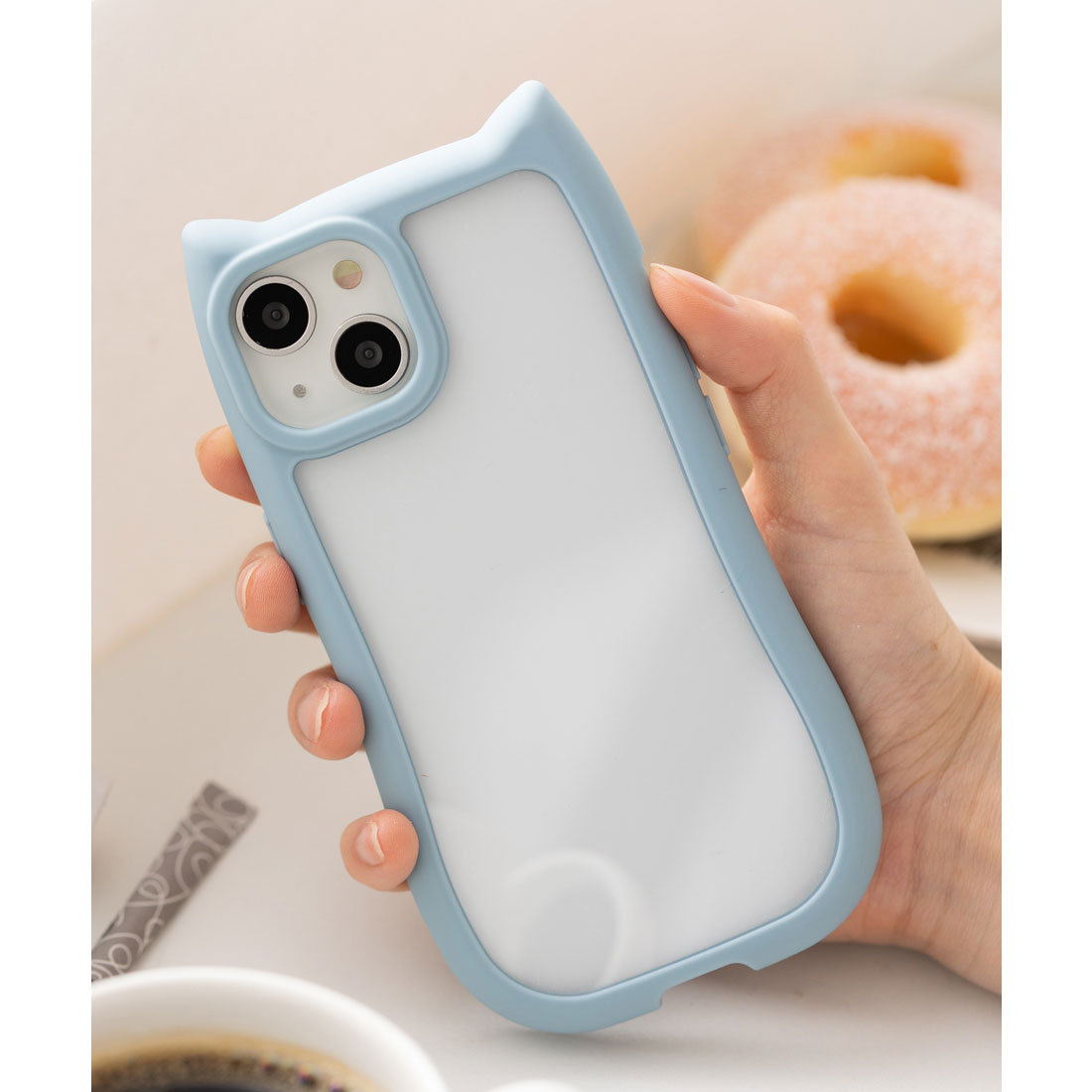 セール】エモニーク emonique 猫耳スマホケース 衝撃防止