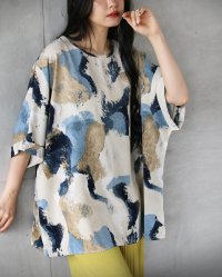 OTONA/オトナ OTONA ニュアンシーな水彩柄。大人の華やかトップス/508279745