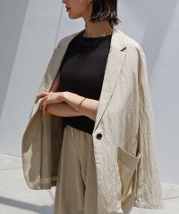 and　Me.../アンドミー andme リネンブレンド テーラード ジャケット evernavy エバーネイビー/508279753