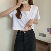 maison de LATIR/メゾンドラティール maison de LATIR スタイリングがスッキリまとまるショート丈半袖Tシャツ/508279763