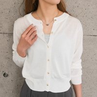 aquagarage/アクアガレージ aquagarage 接触冷感金ボタンカーディガン レディース 春 夏 M 半袖/508279893