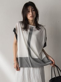 MAYSON GREY/メイソングレイ MAYSON GREY UVカット配色ニットプルオーバー≪手洗い可能≫/508280009