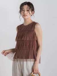 Droite Lautreamont/ドロワット ロートレアモン Droite lautreamont チュールドッキングプルオーバー≪手洗い可能≫/508280018