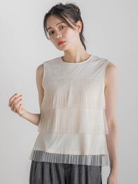 Droite Lautreamont/ドロワット ロートレアモン Droite lautreamont チュールドッキングプルオーバー≪手洗い可能≫/508280018