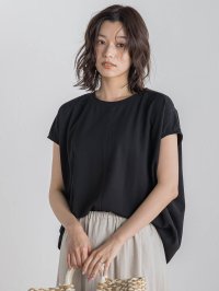 Droite Lautreamont/ドロワット ロートレアモン Droite lautreamont 【WEB限定】カットジョーゼット肩ラメプルオーバー≪手洗い可能≫/508280019