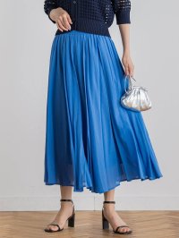 Droite Lautreamont/ドロワット ロートレアモン Droite lautreamont 【WEB限定】麻調シアーシャーリングフレアスカート≪手洗い可能≫/508280021