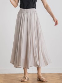 Droite Lautreamont/ドロワット ロートレアモン Droite lautreamont 【WEB限定】麻調シアーシャーリングフレアスカート≪手洗い可能≫/508280021