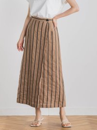 Droite Lautreamont/ドロワット ロートレアモン Droite lautreamont リネンストライプスカート≪手洗い可能≫/508280022
