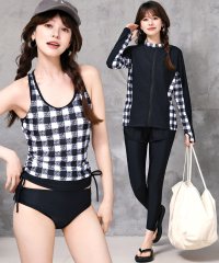TeddyShop/テディショップ Teddyshop 体型カバー水着フィットネス レディース ビキニ ラッシュガード+タンキニ+ショートパンツ+レギンス 5点セット【返品不可商品/504456910