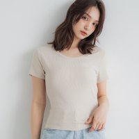 coca/コカ coca とろみリブUネックTシャツ/506224164