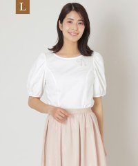 TO BE CHIC(L SIZE)/【L】リボンネック プルオーバーカットソー/508162659