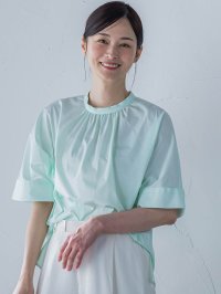 LAUTREAMONT/ロートレアモン LAUTREAMONT ライクアウーヴンギャザーネックカットソー≪洗濯機で洗える≫/508202043