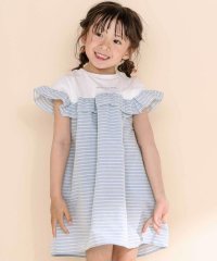Noeil aime BeBe/【お揃い】チェック柄ボーダー柄フリル付きワンピース(80~130cm)/508241078