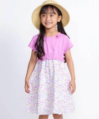 BeBe/【お揃い】シャンドゥフルールプリントローン天竺切り替えワンピース(80~150c/508261952