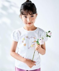 BeBe/クロンドフルール天竺フリルパフスリーブTシャツ(90~150cm)/508261959