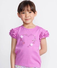 BeBe/クロンドフルール天竺フリルパフスリーブTシャツ(90~150cm)/508261959