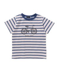 BeBe/自転車プリントマルチボーダー天竺半袖Tシャツ(90~160cm)/508261963