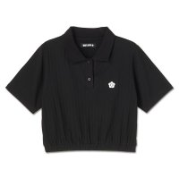 MARY QUANT/マリークワント MARY QUANT クロップドリブポロ プルオーバー/508280100