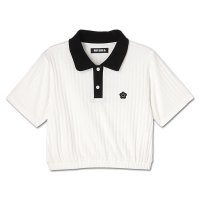 MARY QUANT/マリークワント MARY QUANT クロップドリブポロ プルオーバー/508280100