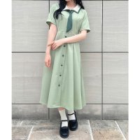 F.i.n.t/フィント F i.n.t 【洗える】スカーフタイ付きバイカラーワンピース/508280177