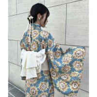 F.i.n.t/フィント F i.n.t 【洗える・2wayセパレート浴衣・浴衣＋作り帯3点セット】ヒマワリ柄浴衣セット/508280178