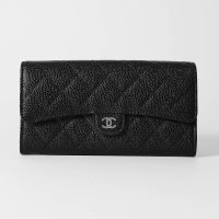CHANEL/シャネル CHANEL 長財布 キャビアスキン ロングウォレット CHANEL LONG WALLET BLACK/508280270