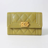 CHANEL/シャネル CHANEL カードケース キャビアスキン BOY CHANEL CARD CASE CHANEL CARD CASE GREEN/508280290